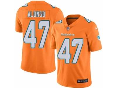 Youth Nike Miami Dolphins #47 Kiko Alonso Limited Orange Rush NFL Jersey