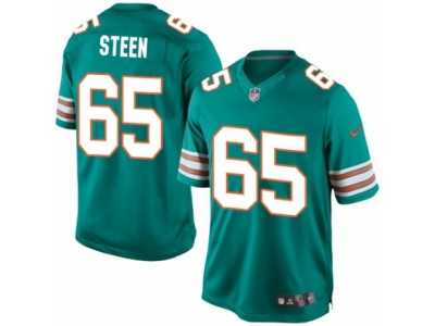 Youth Nike Miami Dolphins #65 Anthony Steen Limited Aqua Green Alternate NFL Jersey