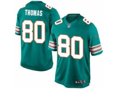 Youth Nike Miami Dolphins #80 Julius Thomas Limited Aqua Green Alternate NFL Jersey