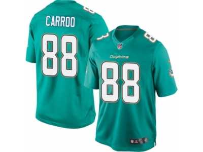 Youth Nike Miami Dolphins #88 Leonte Carroo Limited Aqua Green Team Color NFL Jersey