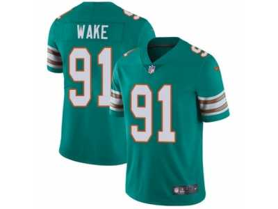 Youth Nike Miami Dolphins #91 Cameron Wake Vapor Untouchable Limited Aqua Green Alternate NFL Jersey