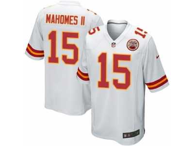 Youth Chiefs #15 Patrick Mahomes II White Stitched NFL Elite Jersey