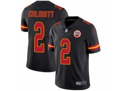 Youth Nike Kansas City Chiefs #2 Dustin Colquitt Limited Black Rush NFL Jersey