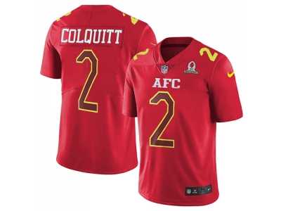 Youth Nike Kansas City Chiefs #2 Dustin Colquitt Red Stitched NFL Limited AFC 2017 Pro Bowl Jersey