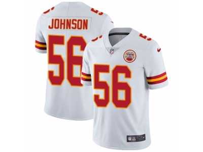 Youth Nike Kansas City Chiefs #56 Derrick Johnson Vapor Untouchable Limited White NFL Jersey
