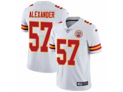 Youth Nike Kansas City Chiefs #57 D.J. Alexander Vapor Untouchable Limited White NFL Jersey