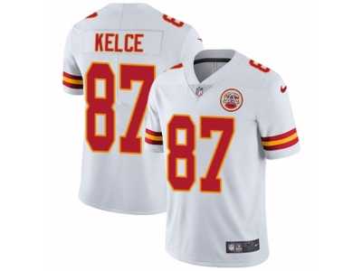 Youth Nike Kansas City Chiefs #87 Travis Kelce Vapor Untouchable Limited White NFL Jersey