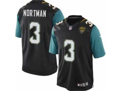 Youth Nike Jacksonville Jaguars #3 Brad Nortman Black Alternate NFL Jersey