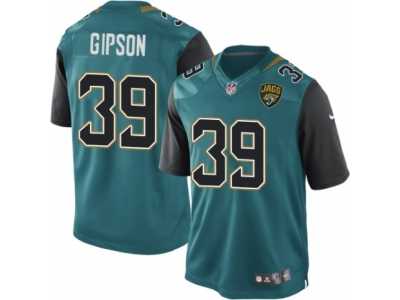 Youth Nike Jacksonville Jaguars #39 Tashaun Gipson Limited Teal Green Team Color NFL Jersey