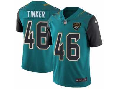 Youth Nike Jacksonville Jaguars #46 Carson Tinker Vapor Untouchable Limited Teal Green Team Color NFL Jersey