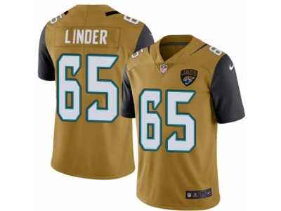 Youth Nike Jacksonville Jaguars #65 Brandon Linder Limited Gold Rush NFL Jersey