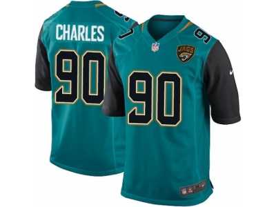 Youth Nike Jacksonville Jaguars #90 Stefan Charles Game Teal Green Team Color NFL Jersey