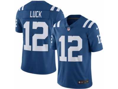 Youth Nike Indianapolis Colts #12 Andrew Luck Limited Royal Blue Rush NFL Jersey