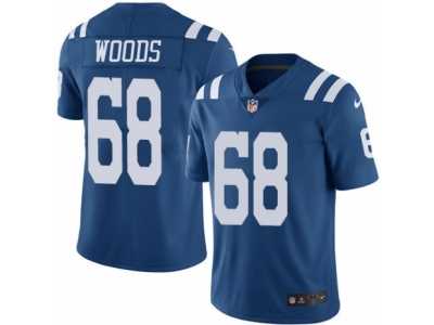 Youth Nike Indianapolis Colts #68 Al Woods Limited Royal Blue Rush NFL Jersey