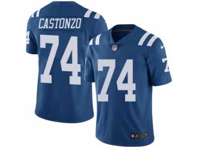 Youth Nike Indianapolis Colts #74 Anthony Castonzo Limited Royal Blue Rush NFL Jersey