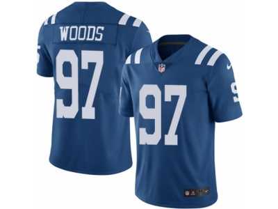 Youth Nike Indianapolis Colts #97 Al Woods Limited Royal Blue Rush NFL Jersey