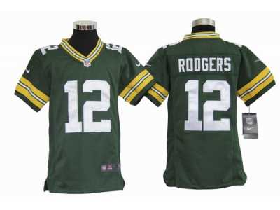 Nike Youth Green Bay Packers #12 Aaron Rodgers Green Jerseys