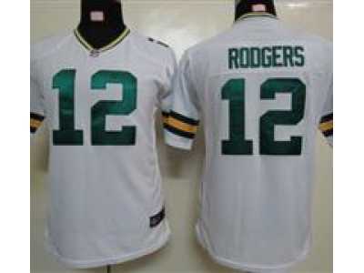 Nike Youth Green Bay Packers #12 Aaron Rodgers White Jerseys