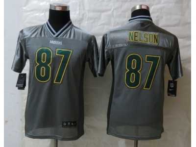 Nike Youth Green Bay Packers #87 Nelson Grey Jerseys(Vapor)
