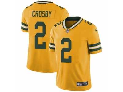 Youth Nike Green Bay Packers #2 Mason Crosby Limited Gold Rush NFL Jersey