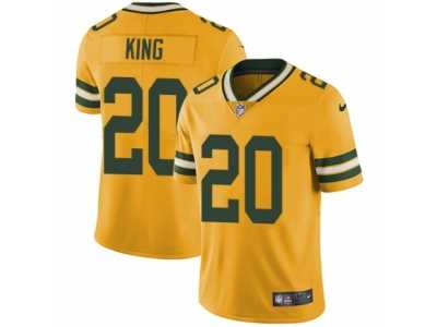 Youth Nike Green Bay Packers #20 Kevin King Limited Gold Rush NFL Jersey