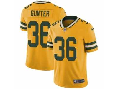 Youth Nike Green Bay Packers #36 LaDarius Gunter Limited Gold Rush NFL Jersey