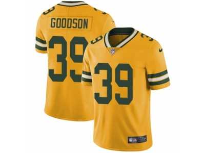 Youth Nike Green Bay Packers #39 Demetri Goodson Limited Gold Rush NFL Jersey