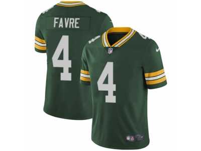 Youth Nike Green Bay Packers #4 Brett Favre Vapor Untouchable Limited Green Team Color NFL Jersey