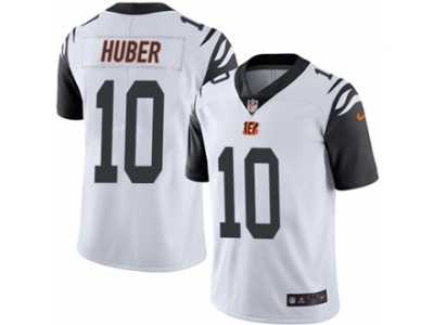 Men's Nike Cincinnati Bengals #10 Kevin Huber Limited White Rush NFL Jersey
