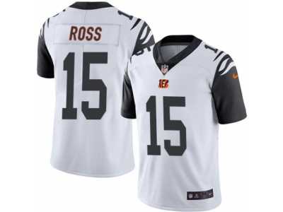 Men's Nike Cincinnati Bengals #15 John Ross Limited White Rush NFL Jersey