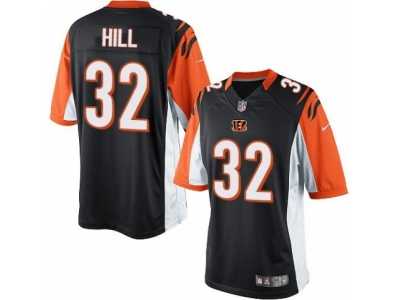 Men's Nike Cincinnati Bengals #32 Jeremy Hill Limited Black Team Color NFL Jersey