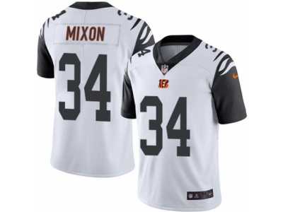 Men's Nike Cincinnati Bengals #34 Joe Mixon Limited White Rush NFL Jersey