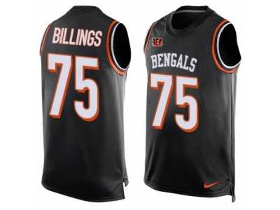 Men's Nike Cincinnati Bengals #75 Andrew Billings Limited Black Player Name & Number Tank Top NFL Jersey