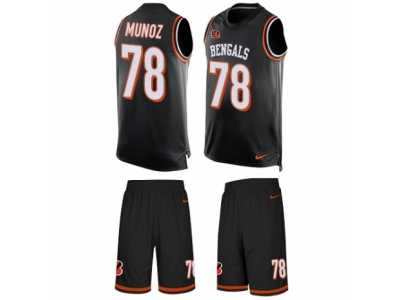 Men's Nike Cincinnati Bengals #78 Anthony Munoz Limited Black Tank Top Suit NFL Jersey