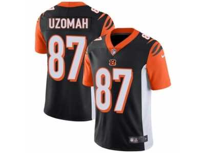 Men's Nike Cincinnati Bengals #87 C.J. Uzomah Vapor Untouchable Limited Black Team Color NFL Jersey