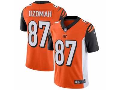 Men's Nike Cincinnati Bengals #87 C.J. Uzomah Vapor Untouchable Limited Orange Alternate NFL Jersey