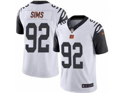 Men's Nike Cincinnati Bengals #92 Pat Sims Limited White Rush NFL Jersey
