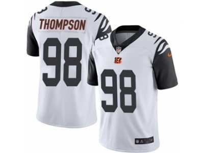 Men's Nike Cincinnati Bengals #98 Brandon Thompson Limited White Rush NFL Jersey