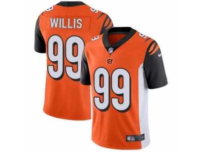 Men's Nike Cincinnati Bengals #99 Jordan Willis Vapor Untouchable Limited Orange Alternate NFL Jersey