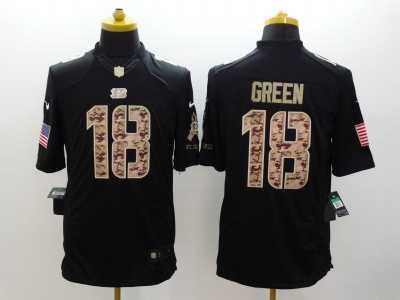 Nike Cincinnati Bengals #18 A.J. Green Black Salute to Service Jerseys(Limited)