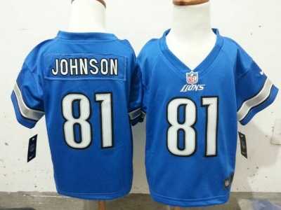 Nike Kids Detroit Lions #81 Calvin Johnson Blue jerseys