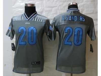 Nike Youth Detroit Lions #20 B.Sanders Grey Jerseys(Vapor)