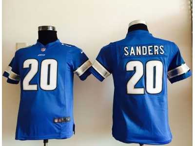 Youth Nike Detroit Lions #20 Barry Sanders Light Blue Jerseys