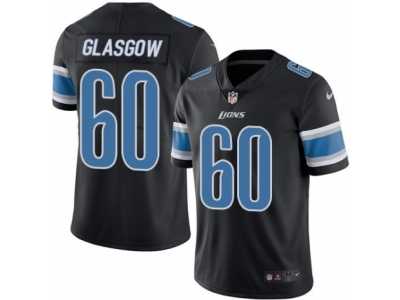 Youth Nike Detroit Lions #60 Graham Glasgow Limited Black Rush NFL Jersey