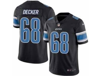 Youth Nike Detroit Lions #68 Taylor Decker Limited Black Rush NFL Jersey
