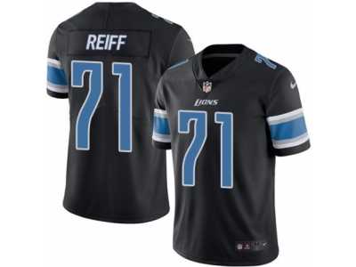 Youth Nike Detroit Lions #71 Riley Reiff Limited Black Rush NFL Jersey