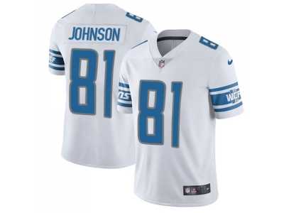 Youth Nike Detroit Lions #81 Calvin Johnson White Stitched NFL Limited Jersey
