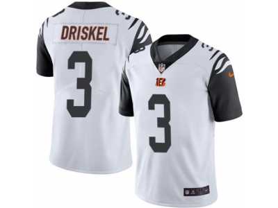 Youth Nike Cincinnati Bengals #3 Jeff Driskel Limited White Rush NFL Jersey