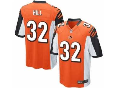 Youth Nike Cincinnati Bengals #32 Jeremy Hill Game Orange Alternate NFL Jersey