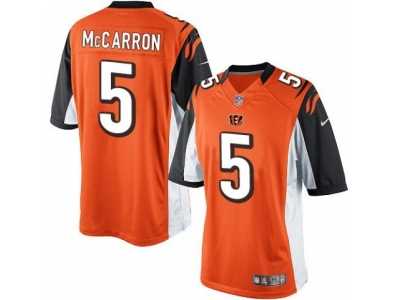 Youth Nike Cincinnati Bengals #5 AJ McCarron Orange Alternate NFL Jersey